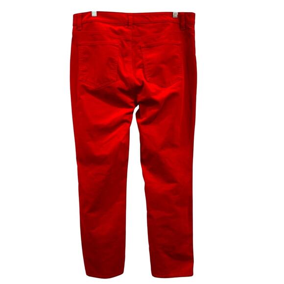 TALBOTS High-Waisted Straight-Leg Apple Red Corduroy Pants, Size 12P - Picture 5 of 10
